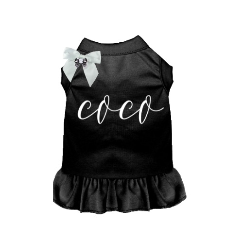 Fancy Coco Dog Dress: BLACK / L