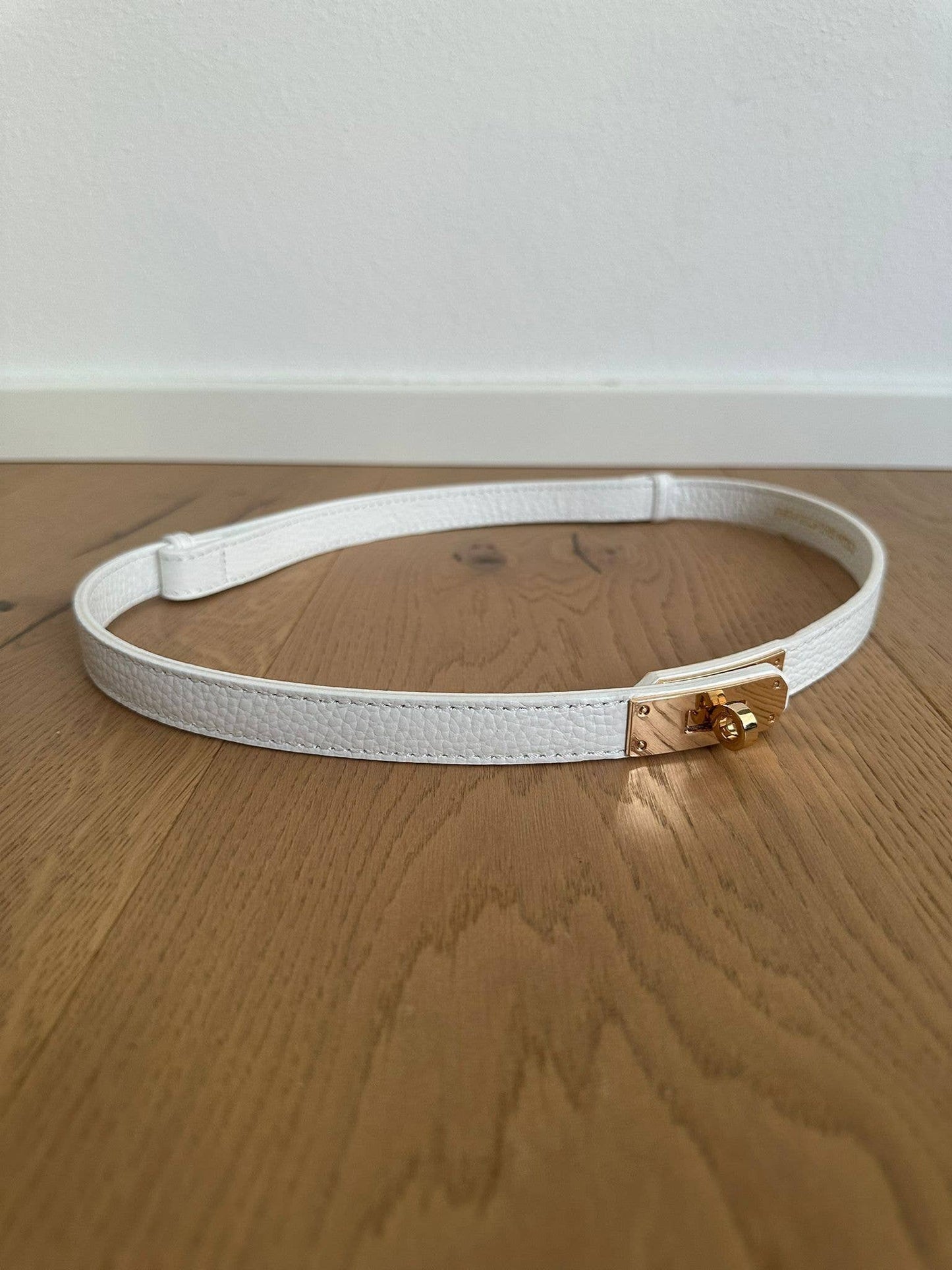 MAIDA BELT - Genuine leather: Gold