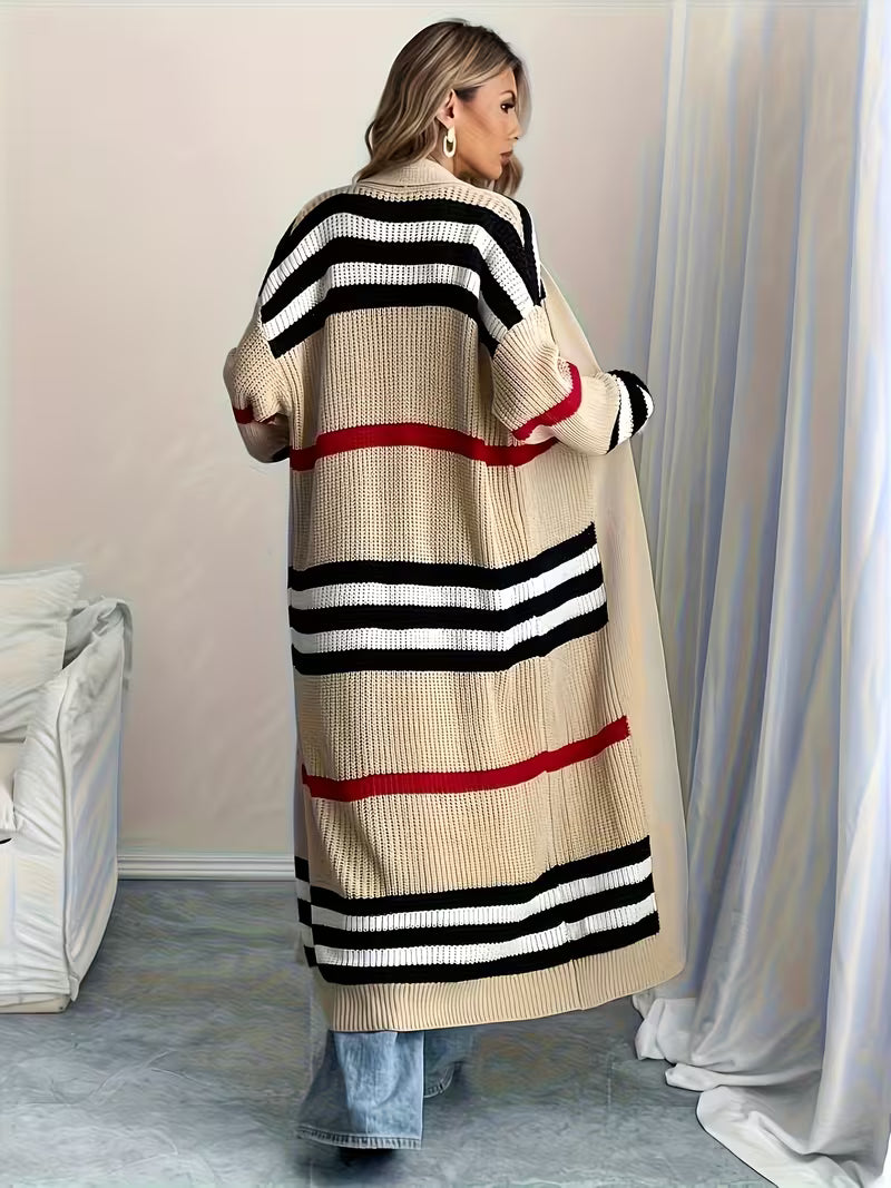 Designer Inspired Striped Cardigan