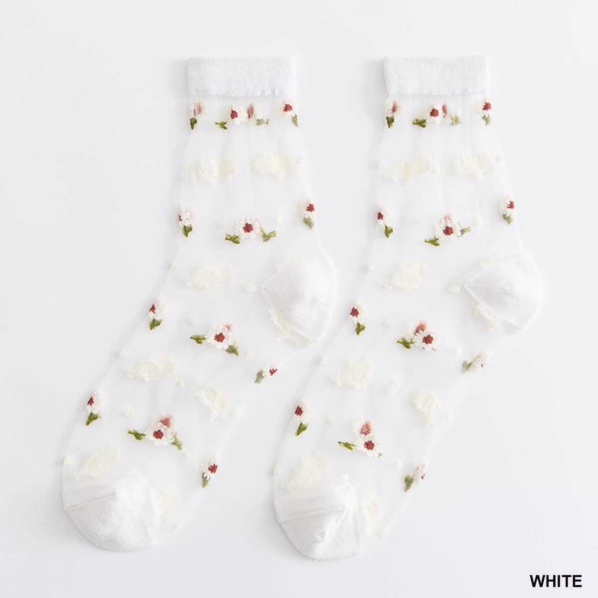 Socks   |    DAISY SHEER WHITE