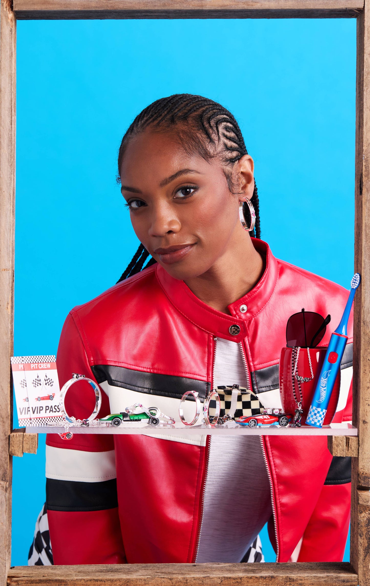 Hot Wheels™ Racecar Pendant Necklace: Silver