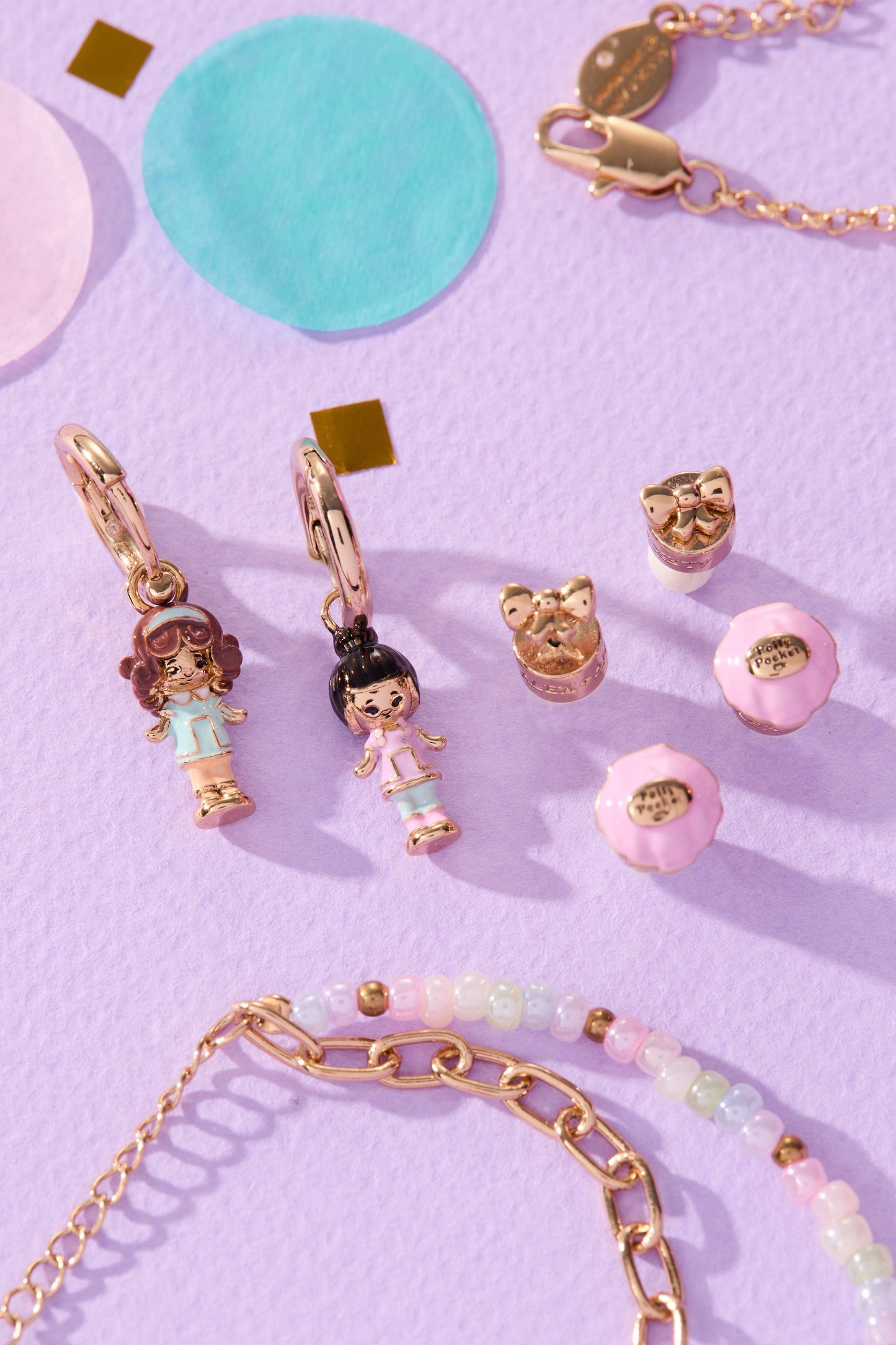 Polly Pocket™ Earring Set of 3: Gold