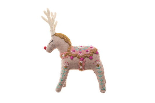 Reindeer Mantel Topper: Natural