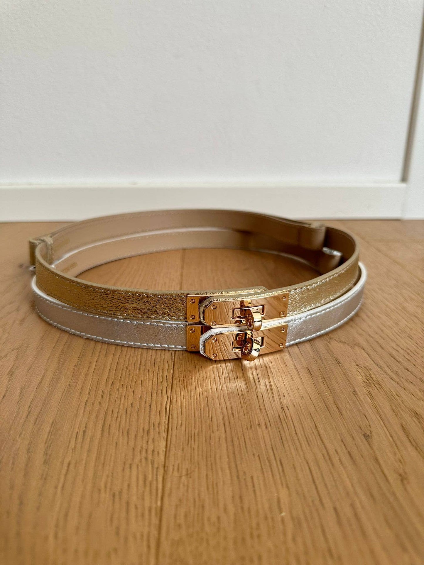 MAIDA BELT - Genuine leather: Gold