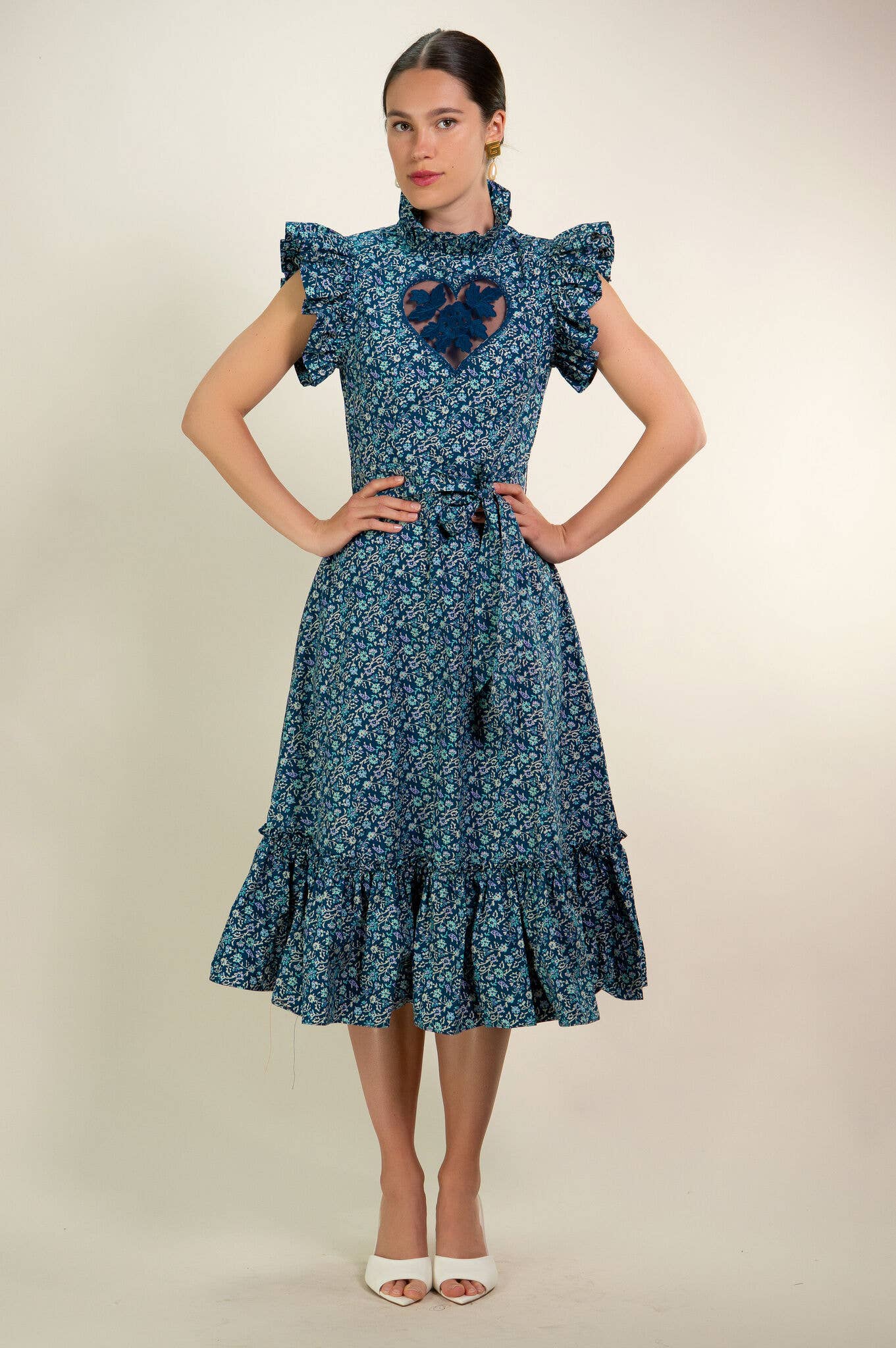 Floral "Sirsna" Heart Dress: S