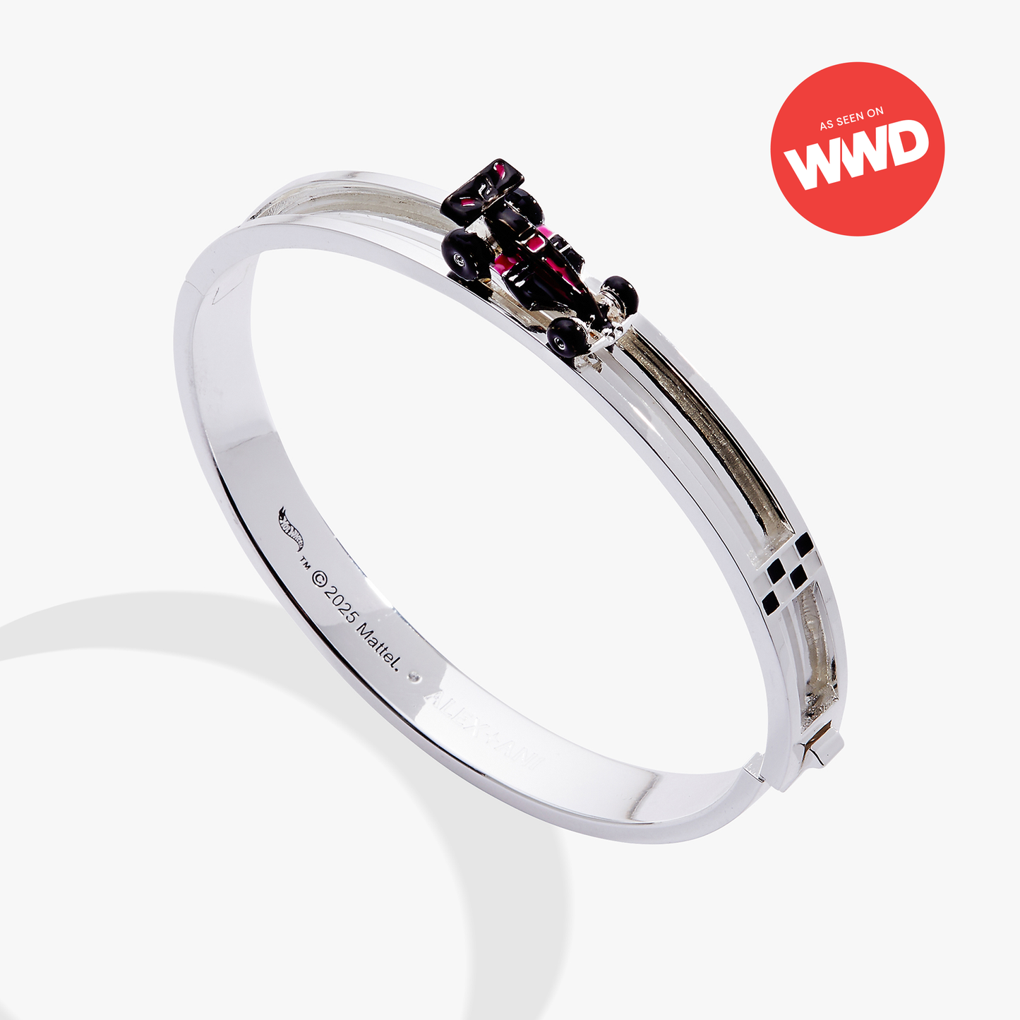 Hot Wheels™ Moveable Racecar Hinge Bangle: Silver