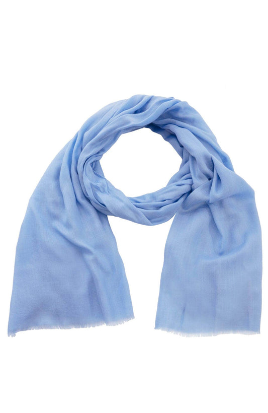 100% Cashmere Pashmina Scarf/Shawl - Classic: Light Blue / One Size