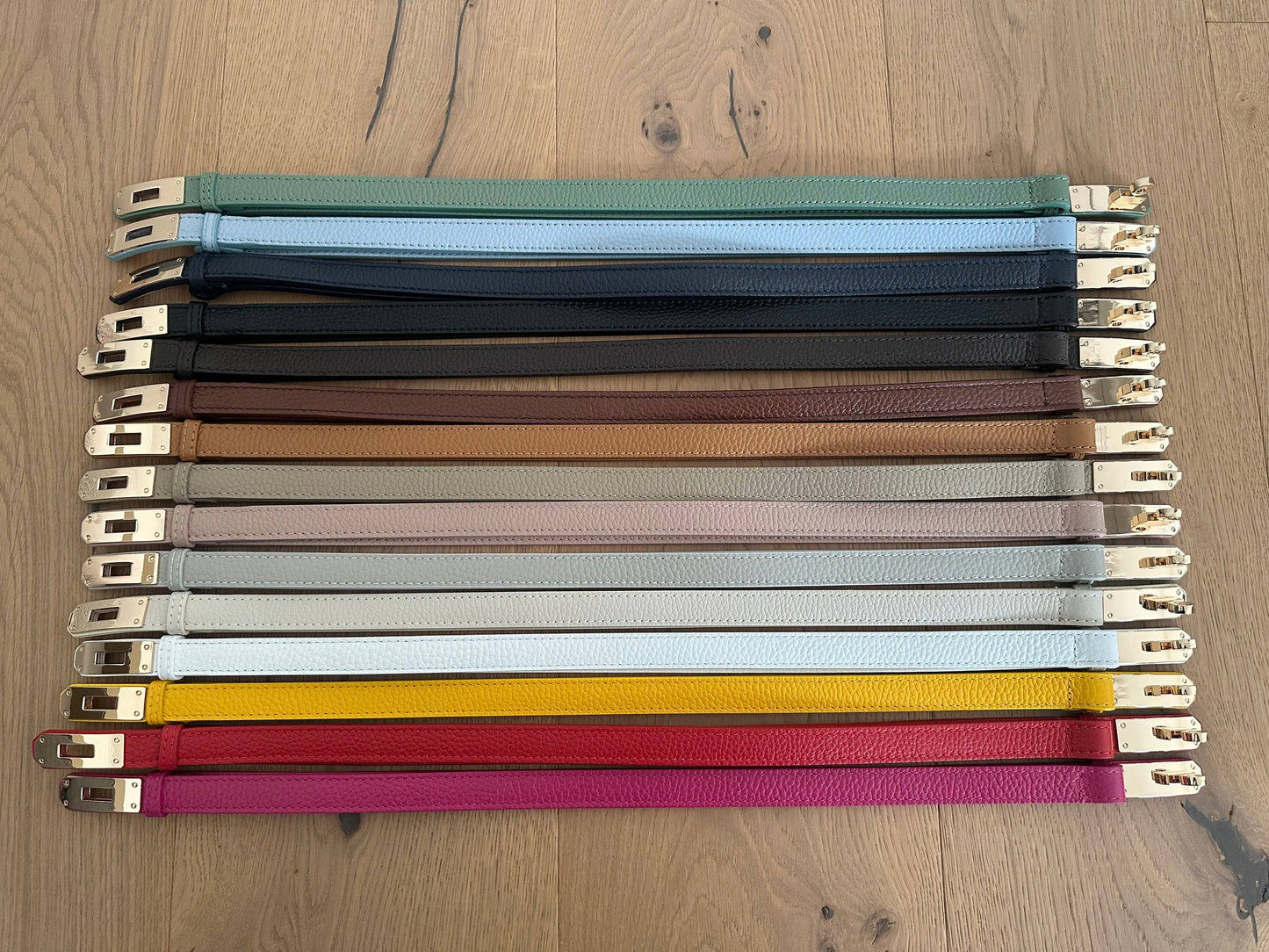 MAIDA BELT - Genuine leather: Gold