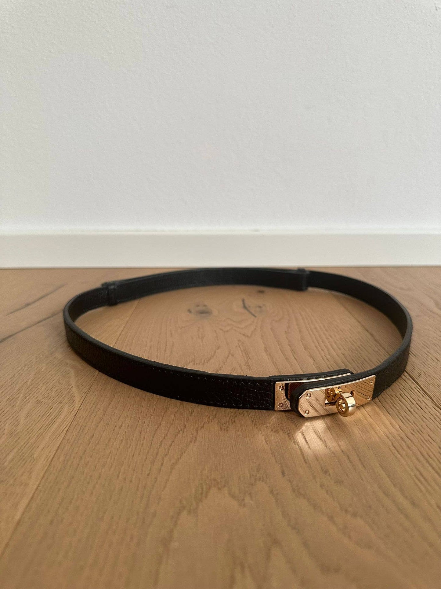 MAIDA BELT - Genuine leather: Gold