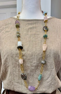 Velatti by Sandra Acosta Gemstone Long Necklace