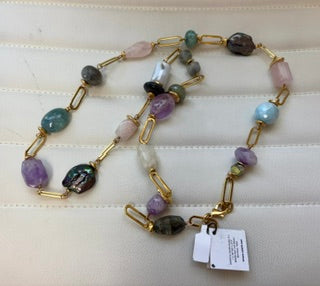 Velatti by Sandra Acosta Gemstone Long Necklace