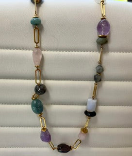 Velatti by Sandra Acosta Gemstone Long Necklace