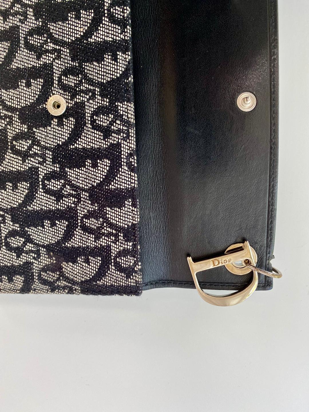 Vintage Black Christian Dior Oblique Wallet