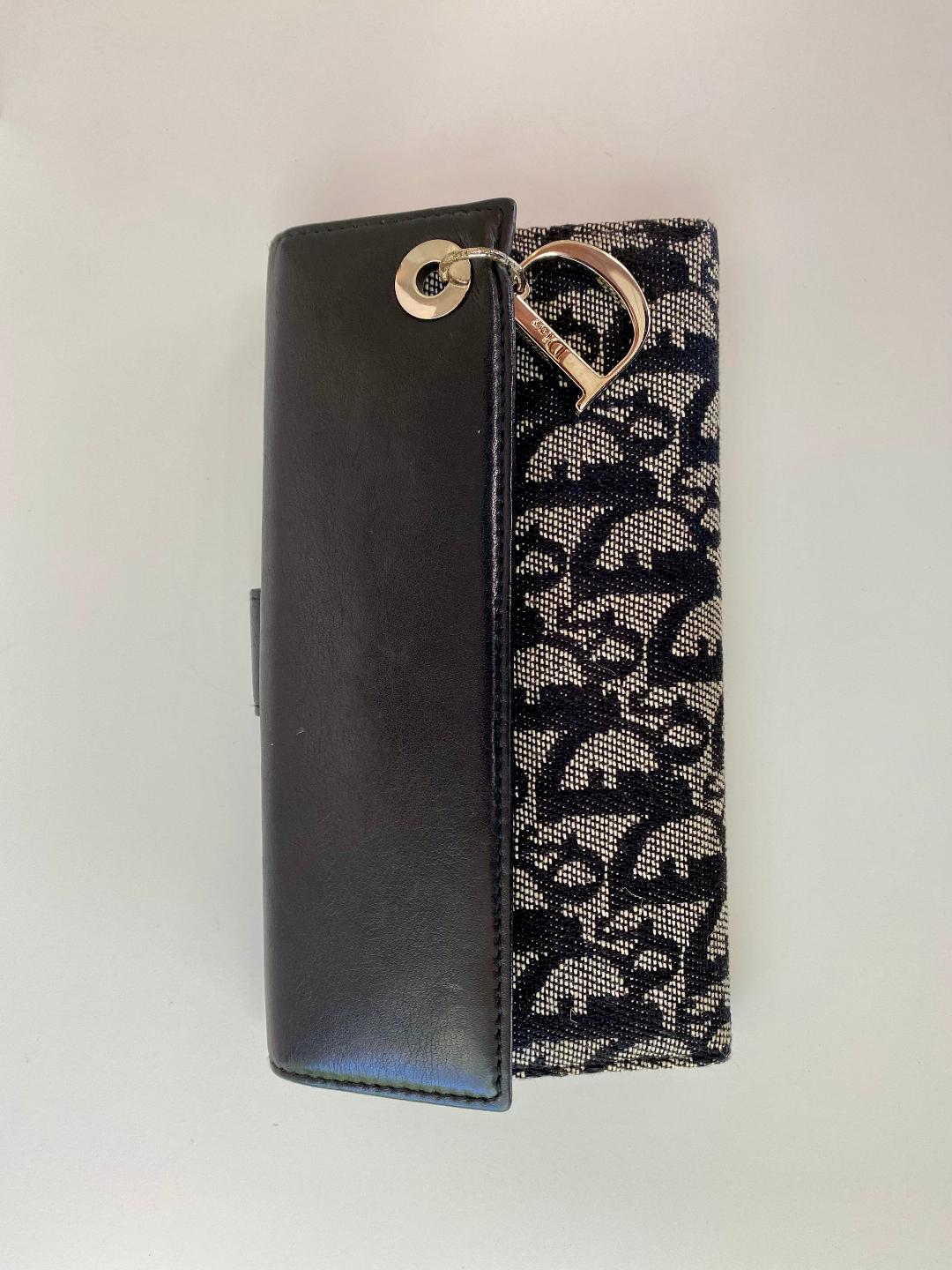 Vintage Black Christian Dior Oblique Wallet