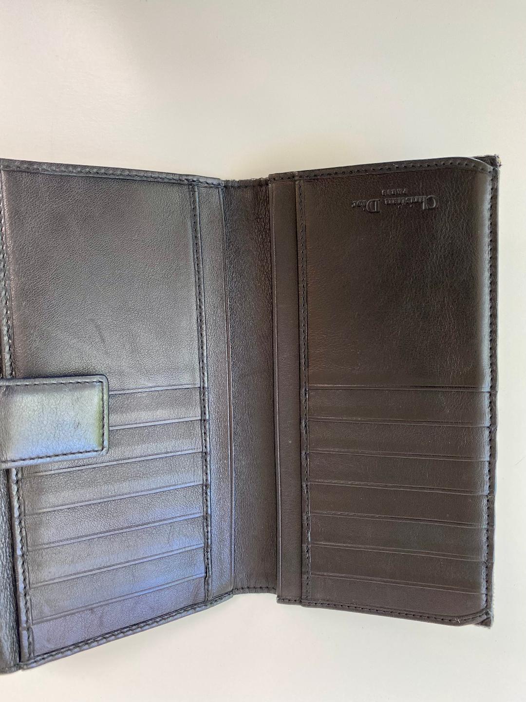 Vintage Black Christian Dior Oblique Wallet