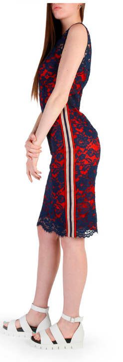 Pinko Red/Blue Dress - Size EURO 40 - TAO 919